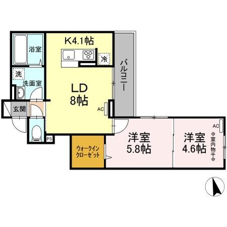 荒井駅 徒歩12分 2階の物件間取画像